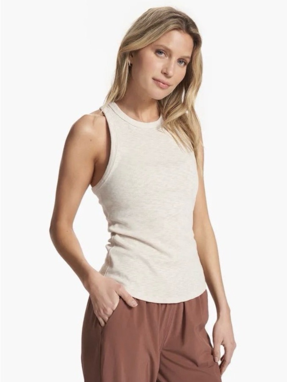 Vuori Sunrise Tank Ribbed Tank Top - Sleeveless Knit Medium